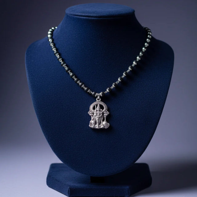 Certified Karungali Mala with Lord Murugan Pendant | Protection,Health and Success